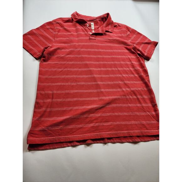 Fossil Polo Shirt Vintage Fit Mens Size XL Distressed 54 Striped Short Sleeve - Picture 8 of 13
